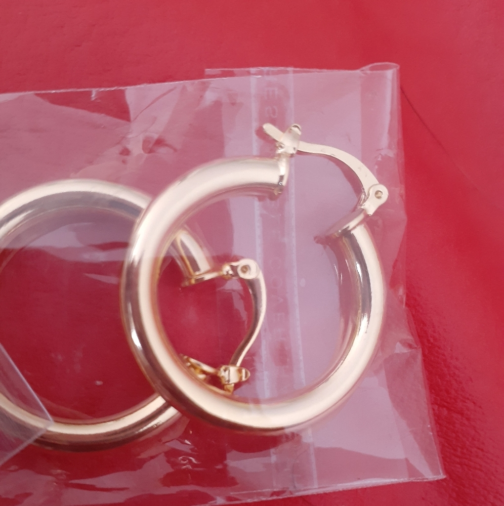 Gold fill small hoop earrings
